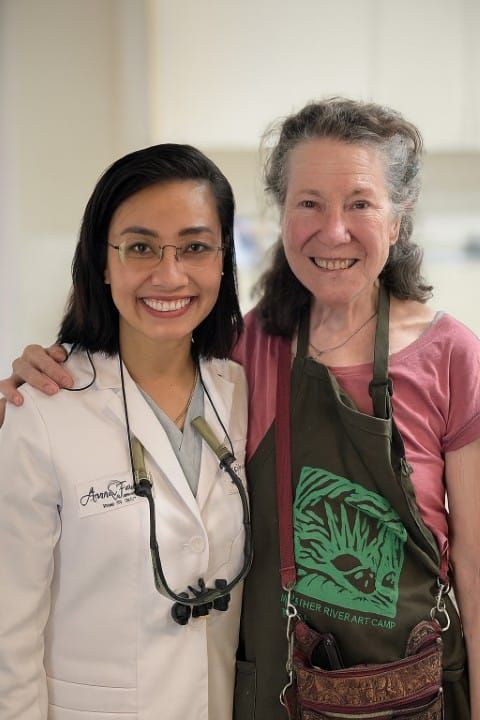 Happy patient smiling after dental treatment at Acorn Family Dental Care